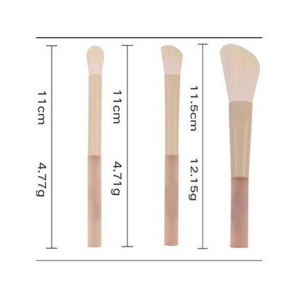 10Pcs Cosmetic Brush Kit Plastic Tube Soft Bristles Eyeshadow Brush Kit Face Makeup Brush Blush Brush With Net Bag