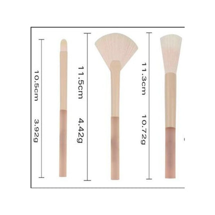 10Pcs Cosmetic Brush Kit Plastic Tube Soft Bristles Eyeshadow Brush Kit Face Makeup Brush Blush Brush With Net Bag