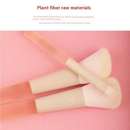 10Pcs Cosmetic Brush Kit Plastic Tube Soft Bristles Eyeshadow Brush Kit Face Makeup Brush Blush Brush With Net Bag