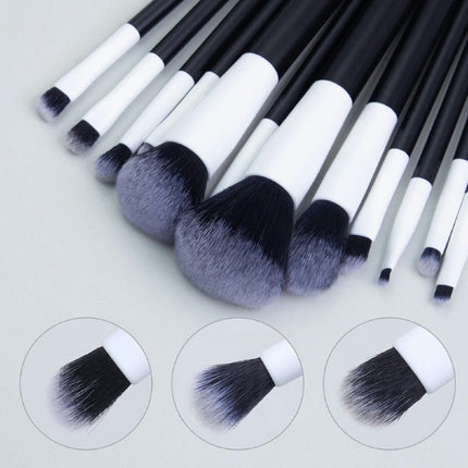 Pack of 12pcs Cosmetic Eye Shadow Sponge Eyeliner Eyebrow Lip Nose Foundation Powder Makeup Brushes Sets