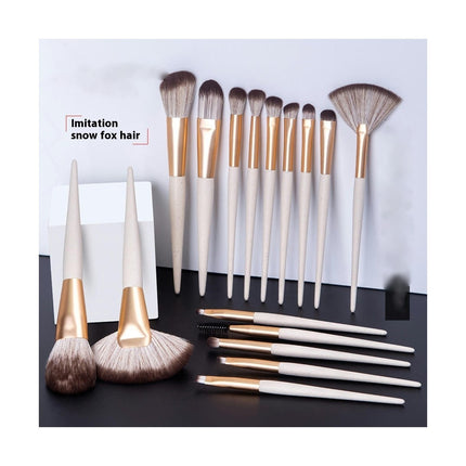 16 Pieces Professional Makeup Brushes Premium Synthetic Concealer Blush Highlighter Brush Blending Brush Set