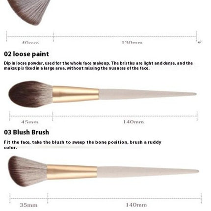 16 Pieces Professional Makeup Brushes Premium Synthetic Concealer Blush Highlighter Brush Blending Brush Set