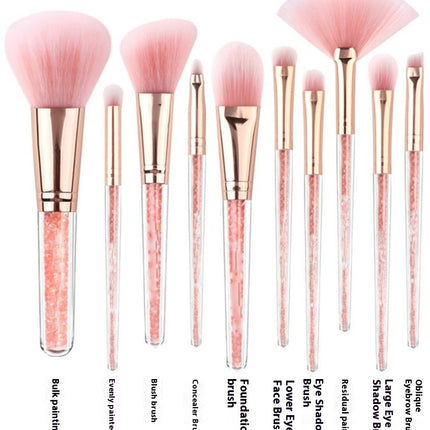 Sparkling Broken Diamond-10 Quality Soft Bristle Makeup Brushes For Everyday Use Professional Makeup Brushes & Tools