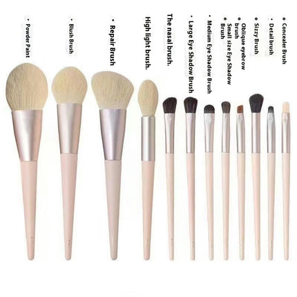 Makeup Brushes Set  Professional Face Powder Foundation Eye Shadow Concealers Brush Kit Total 12 PCS