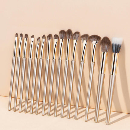 Eye Makeup Brushes 15 Pcs Professional Eye Brush Set Eyeshadow Eyebrow Blending Fan Eyelash Brush Set