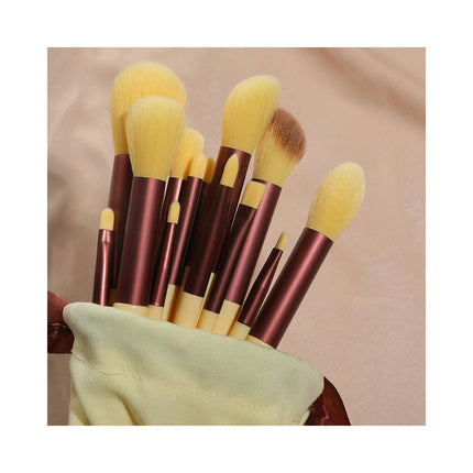 13pcs Makeup Brush Set Fluid Foundationss Powder Concealers Eye Shadows Makeup Brushes Travel Makeup Brush Set