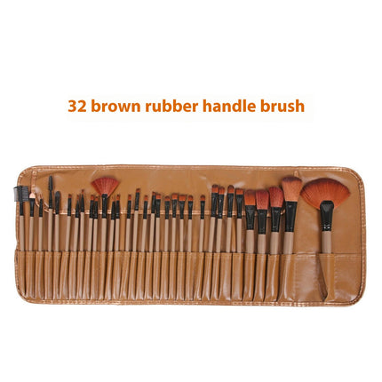 Cosmetic Makeup Brushes Set Portable Foundation Brush 32pcs  Eyeshadow Concealer Lash Blush Brush With Bag