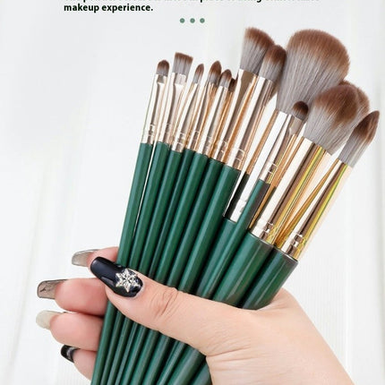 Makeup Brush Set (14 Piece) Eyeshadow Brush Synthetic Silk Fiber Hair Face Powder Blush Makeup Brush Kit