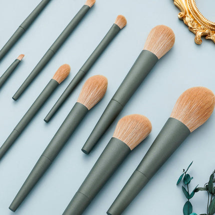 10 Pcs Professional Face Eye Makeup Brush Set by Eyeshadow Brush Nose Contour Brush Flat Makeup Brush