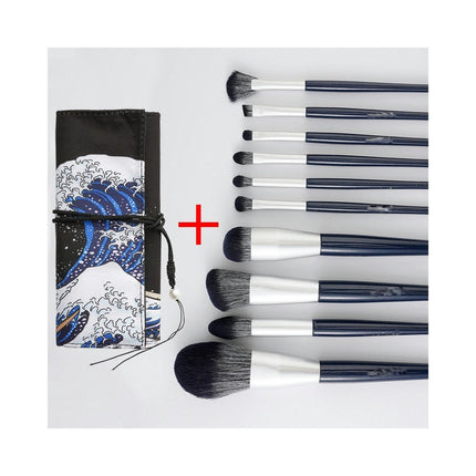 10Pcs Makeup Brush Set Face Brushes For Blush Eye Brushes Blending Shadow and Brow Travel Makeup Brushes