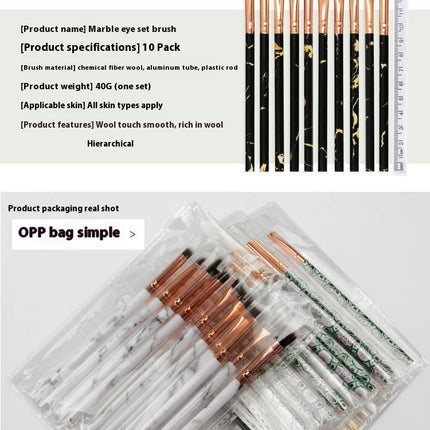 Professional Brushes10Pcs Marble Make Up Brushes Makeup Brushes Set Include Eyeshadow Eyebrow Brush Set