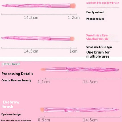 10PCS Crystal Makeup Brush Set Premium Synthetic Foundation Powder Concealer Eye Shadow Blush Makeup Brushes