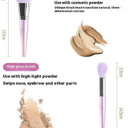 Makeup Brush Sets, Premium Synthetic Contour Blush Foundation Concealers Eye Shadows Eyebrow Cosmetic Brushes(10 pcs)