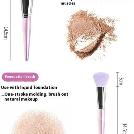 Makeup Brush Sets, Premium Synthetic Contour Blush Foundation Concealers Eye Shadows Eyebrow Cosmetic Brushes(10 pcs)