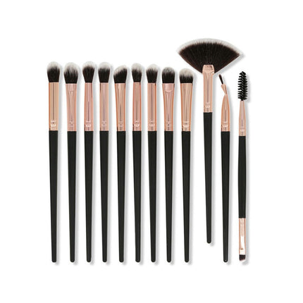 Eye Makeup Brushes 12 PCS Professional Eye shadow Eyebrow Foundation Powder Cream Blending Brushes Set