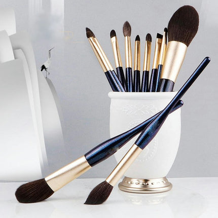 11 Brushes Foundation Concealer Eye Shadow Brush Contour Brush  Make Up Brushes Kit Travel Cosmetic Brush Set