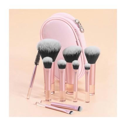 Makeup Brush Set 10pcs Easy-Taken Mini Full Complete Function Cosmetic Brushes Kit Set With Brush Pouch