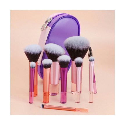 Makeup Brush Set 10pcs Easy-Taken Mini Full Complete Function Cosmetic Brushes Kit Set With Brush Pouch