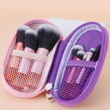 Makeup Brush Set 10pcs Easy-Taken Mini Full Complete Function Cosmetic Brushes Kit Set With Brush Pouch