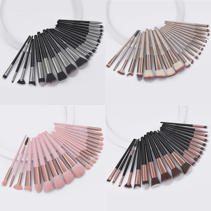 20Pcs Brushes Set Face Makeup Brushes Set Travel Make Up Brushes With Plastic Handle Softy Synthetic Fiber