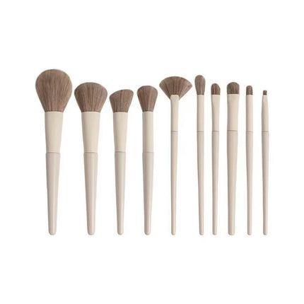 10-Piece Set Of Super Soft Portable Foundation Blush Makeup Brushes Set Foundation Powder Concealers Shadows