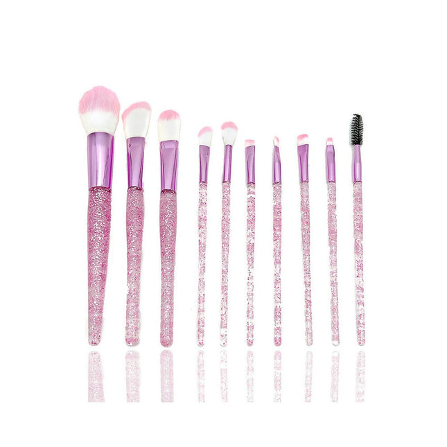 Glitter Crystal Makeup Brush Set Cute Makeup Brushes Bling Professional Concealer Blending Brushes Tools Kit