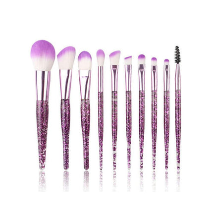 Glitter Crystal Makeup Brush Set Cute Makeup Brushes Bling Professional Concealer Blending Brushes Tools Kit