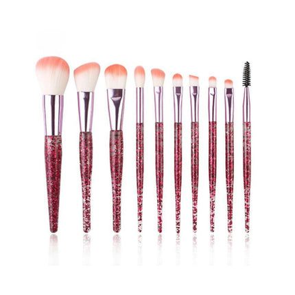 Glitter Crystal Makeup Brush Set Cute Makeup Brushes Bling Professional Concealer Blending Brushes Tools Kit