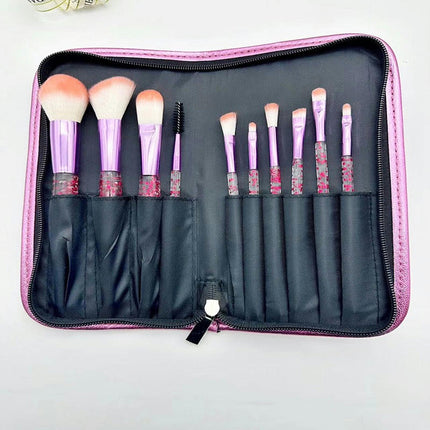 Glitter Crystal Makeup Brush Set Cute Makeup Brushes Bling Professional Concealer Blending Brushes Tools Kit