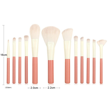 12Pcs Makeup Brushes Synthetic Makeup Brush Set Cosmetics Foundation Blending Blush Eyeliner Face Powder Brush