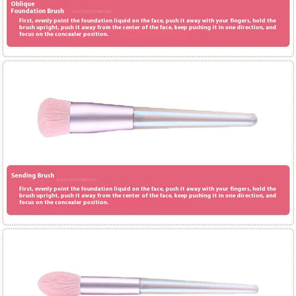 Makeup Brushes Set Makeup Brush Kit For Blush For Blending Shadow Eyelash Lip and Brow - Perfect Touch Up Makeup Kit