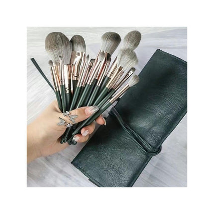 14pcs Cosmetic Makeup Brush Set For Foundation Blending Blush Concealer Synthetic Fiber Bristles Travel Makeup Bag