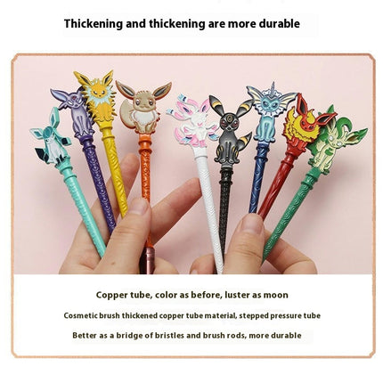 Pokemon Makeup Brushes Set Anime Cartoon Theme Make Up Brush Set Collection Set With Elastic DrawerBag