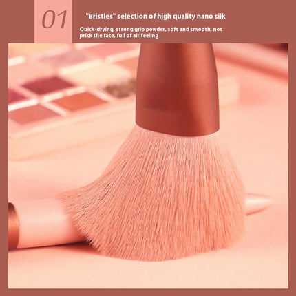 10 Pcs Premium Synthetic Foundation Powder Eye Shadows Powder Brush Blending Brushes Concealer Brush Stippling Brush