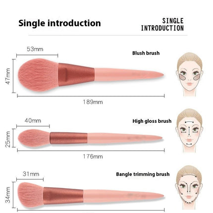 10 Pcs Premium Synthetic Foundation Powder Eye Shadows Powder Brush Blending Brushes Concealer Brush Stippling Brush