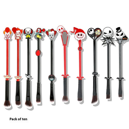 Makeup Brushes 5/10 pcs Halloween Jack Anime Makeup Brush Set Foundation Powder Brush For Foundation Blush