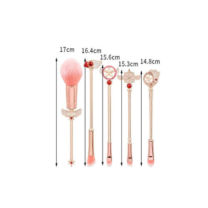 10Pcs Sailor Moon Makeup Brushes Set Cosmetic Beauty Tools Powder Foundation Blending Eyeshadow Blusher