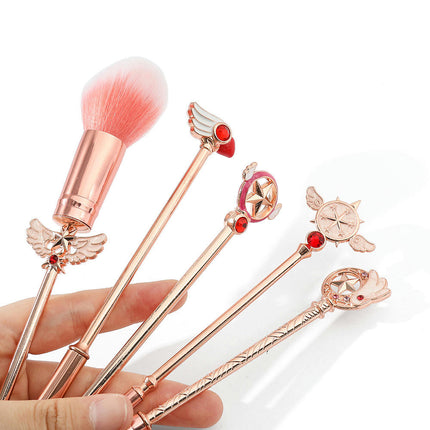 10Pcs Sailor Moon Makeup Brushes Set Cosmetic Beauty Tools Powder Foundation Blending Eyeshadow Blusher