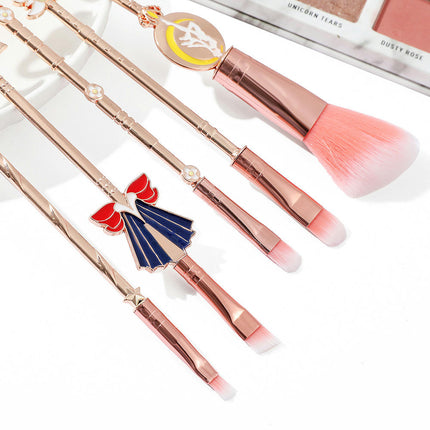 10Pcs Sailor Moon Makeup Brushes Set Cosmetic Beauty Tools Powder Foundation Blending Eyeshadow Blusher