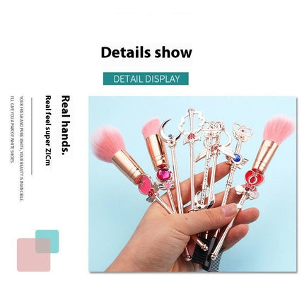 Makeup Brushed Set 8PCs Sailor Moon Cosmetic Brush Tool Eyeliner Eyebrow Essential Cosmetic Brush Kits