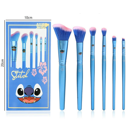 Stitch Make Up Brushes Set Including Cheek And Eye Brushes With Unique Wave Brush Hypoallergenic Bristles