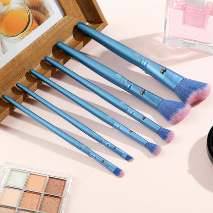 Stitch Make Up Brushes Set Including Cheek And Eye Brushes With Unique Wave Brush Hypoallergenic Bristles