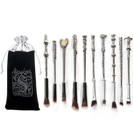 Metal Makeup Brushes Set Wi-zard Wand Makeup Brushes Set for Women Magic Eye Shadow Eyeliner Blending