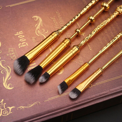 Metal Makeup Brushes Set Wi-zard Wand Makeup Brushes Set for Women Magic Eye Shadow Eyeliner Blending