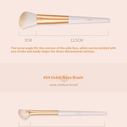 Premium Eye Shadow Eyebrows Concealer Foundation Makeup Brush Travel Makeup Set Cruelty-Free Synthetic Fiber Bristles