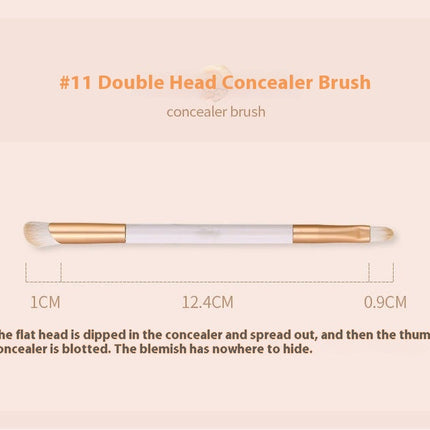 Premium Eye Shadow Eyebrows Concealer Foundation Makeup Brush Travel Makeup Set Cruelty-Free Synthetic Fiber Bristles