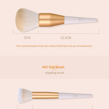 Premium Eye Shadow Eyebrows Concealer Foundation Makeup Brush Travel Makeup Set Cruelty-Free Synthetic Fiber Bristles