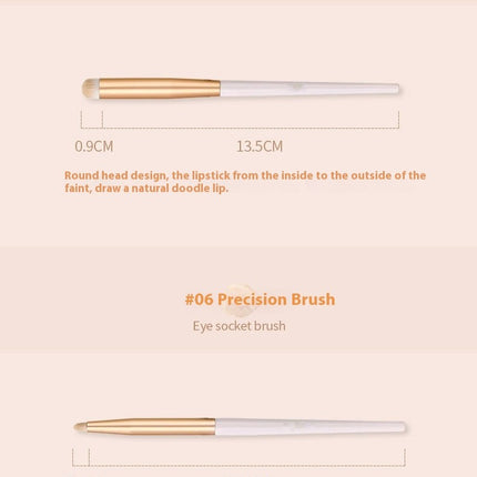 Premium Eye Shadow Eyebrows Concealer Foundation Makeup Brush Travel Makeup Set Cruelty-Free Synthetic Fiber Bristles