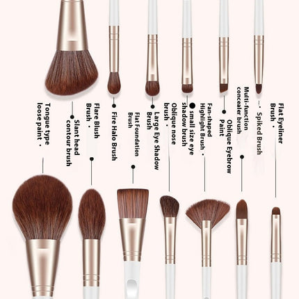 Makeup Brushes With Case Makeup Brush Set Premium Synthetic Foundation Powder Concealers Blending Make Up Brushes