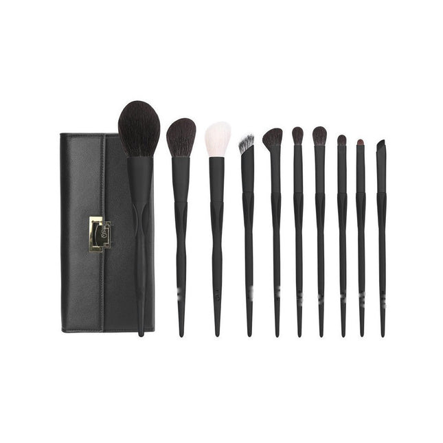 Make Up Brushes10 Pcs Premium Synthetic Foundation Powder Concealers Eye shadows Blush Makeup Brushes With Bag